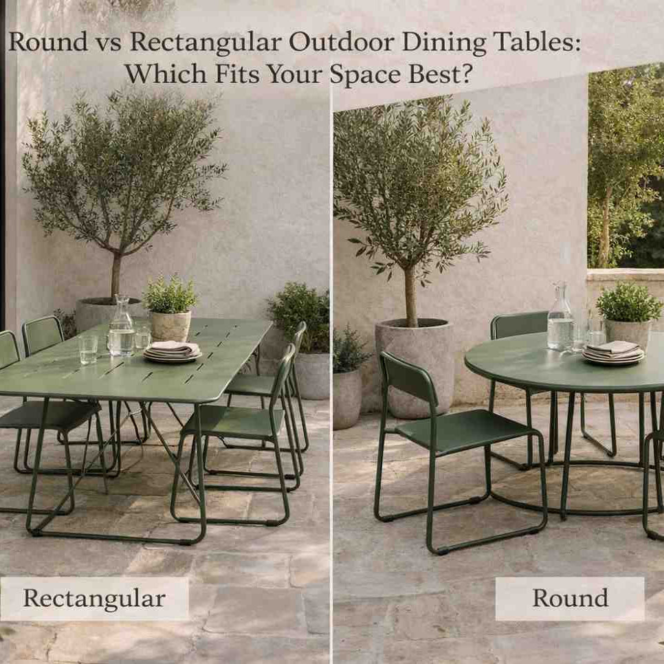 Round vs Rectangular Outdoor Dining Tables: Which Fits Your Space Best?