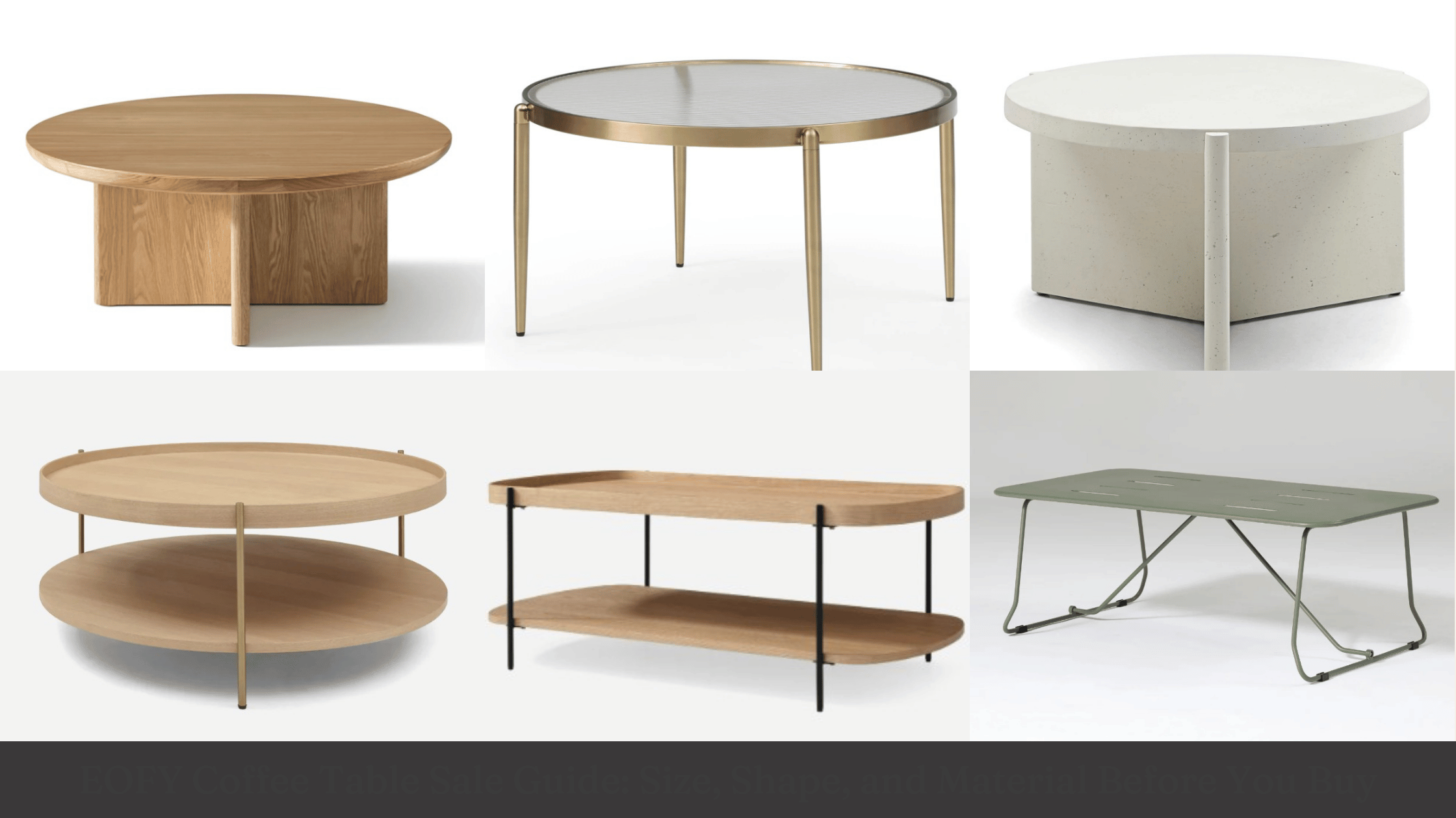 EOFY Coffee Table Sale Guide: Size, Shape, and Material Before You Buy