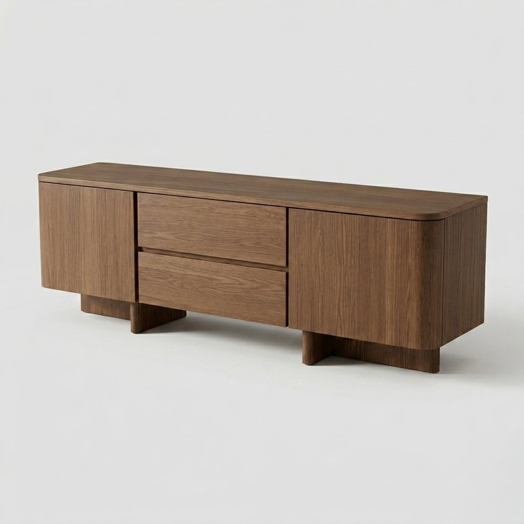 Seek & Ramble Cabinets Kiama 1.8m 2 Door Entertainment Lowline Walnut