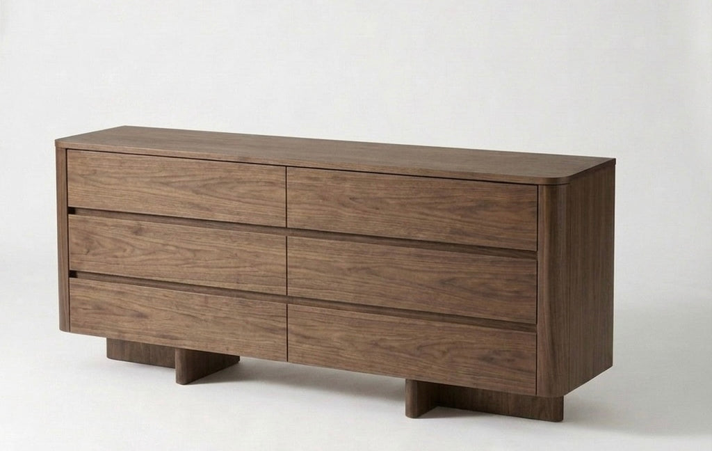 Seek & Ramble Kiama 6 Drawer Dresser Walnut