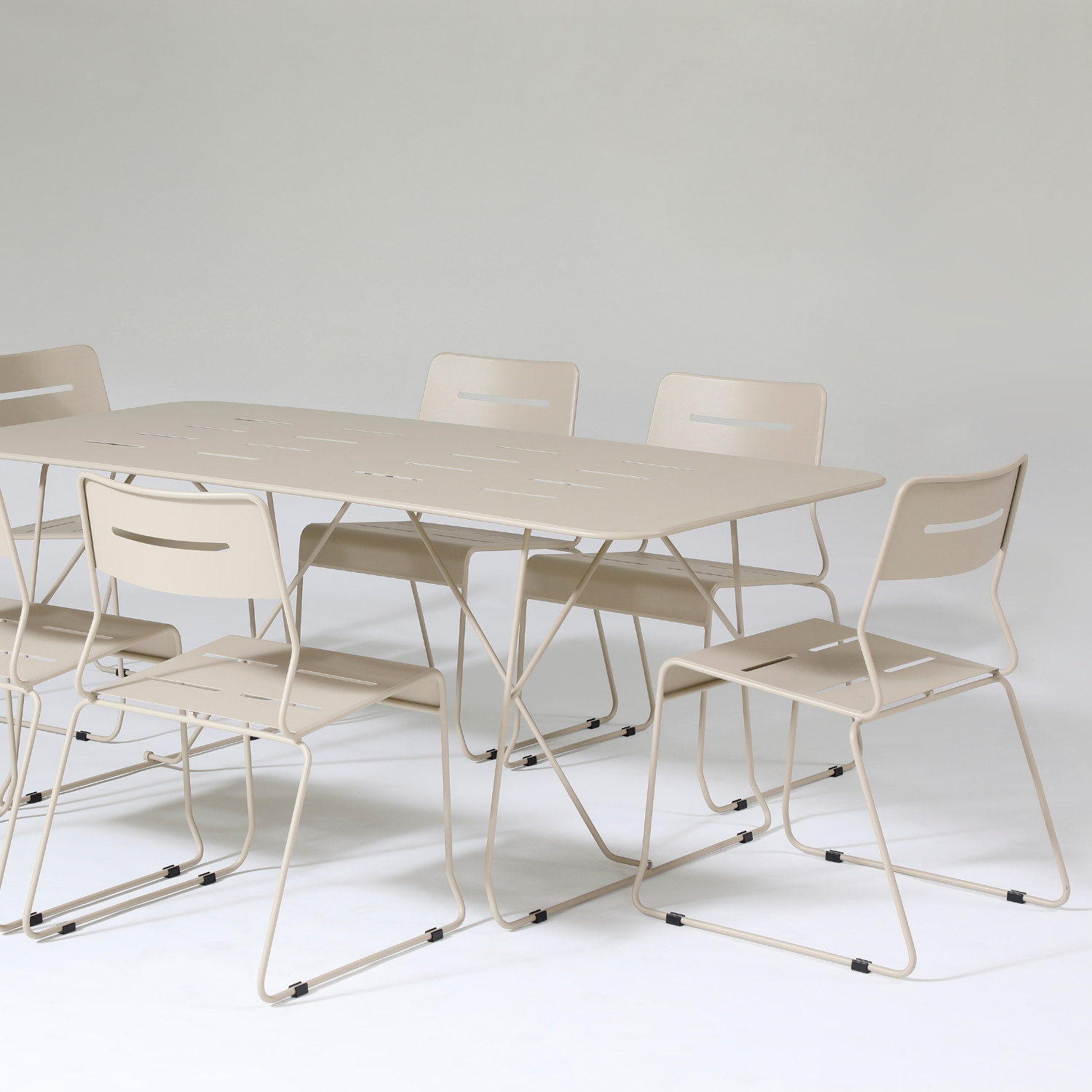 Parco Outdoor 7Pce Dining Table and Chairs Sand
