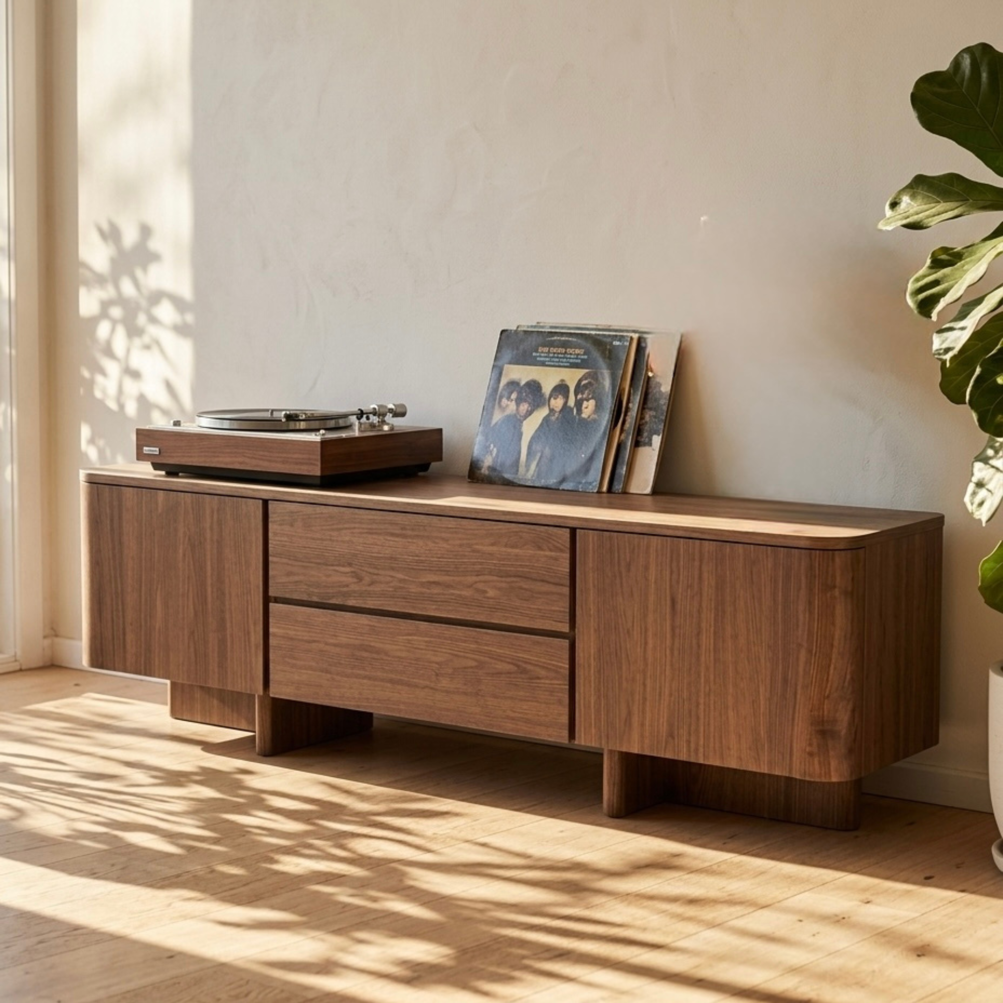 Seek & Ramble Cabinets Kiama 1.8m 2 Door Entertainment Lowline Walnut