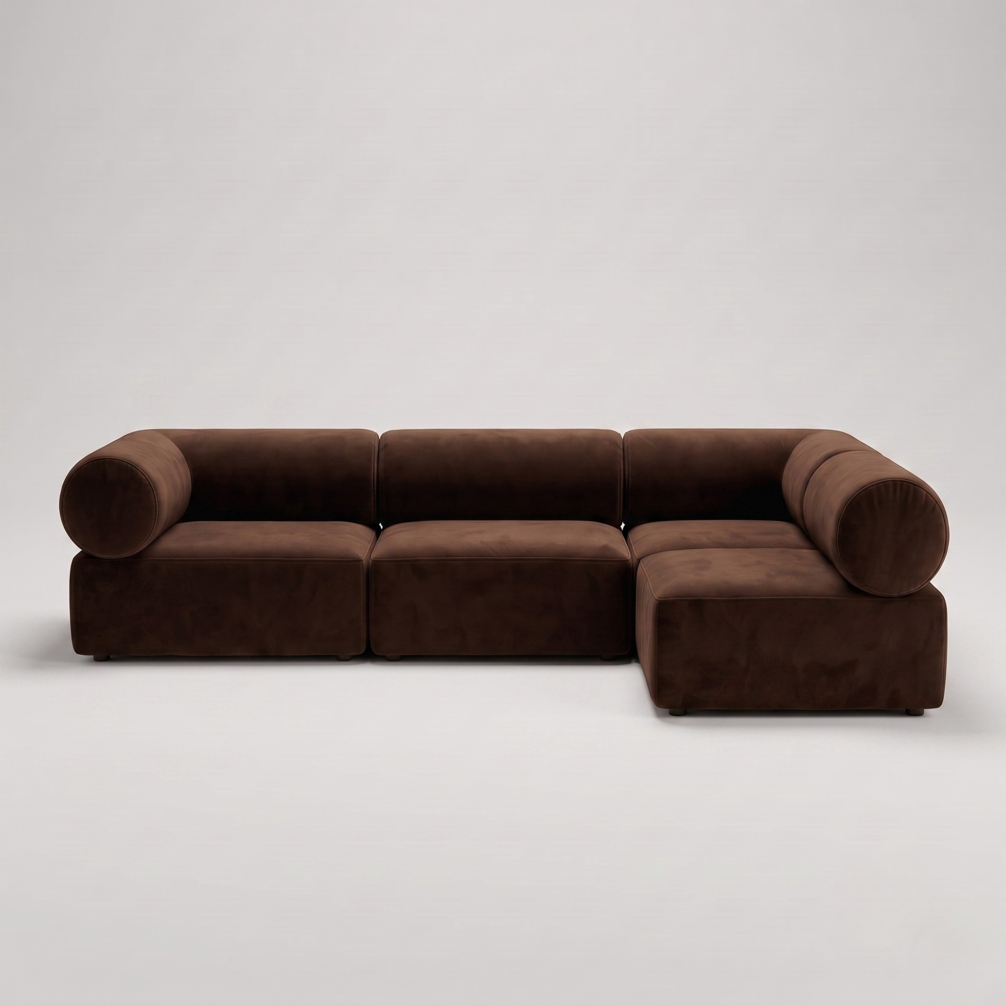 Seek & Ramble Sofa Masso Modular L-Shape Sofa — Velvet Chocolate