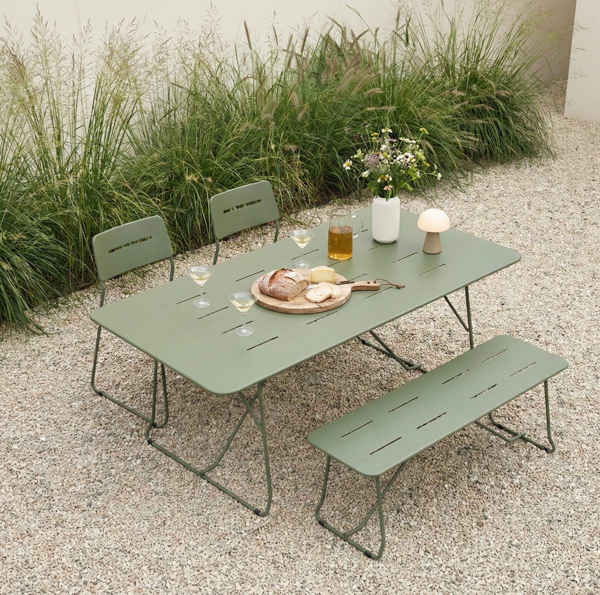 Seek & Ramble Armchair Parco Outdoor 4 Pce Dining Set Olive
