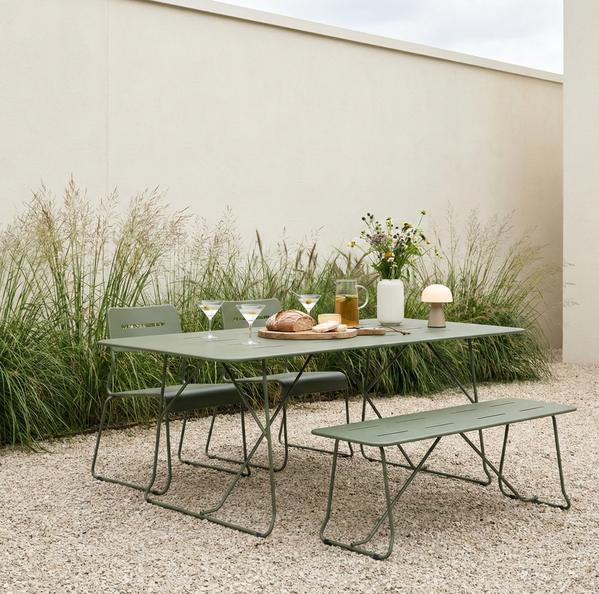 Seek & Ramble Armchair Parco Outdoor 4 Pce Dining Set Olive