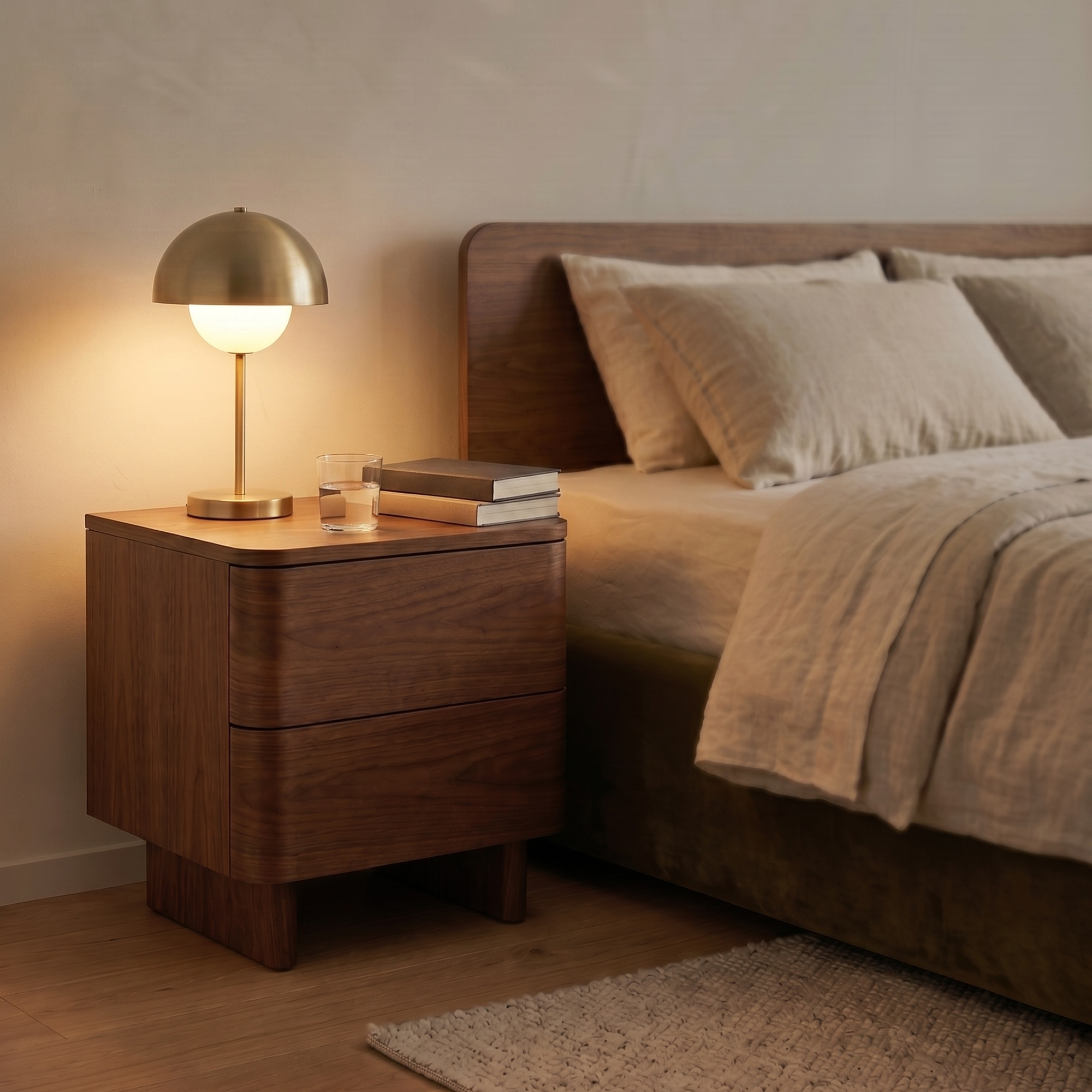 Seek & Ramble Bedsides Kiama 2 Drawer Bedside Walnut