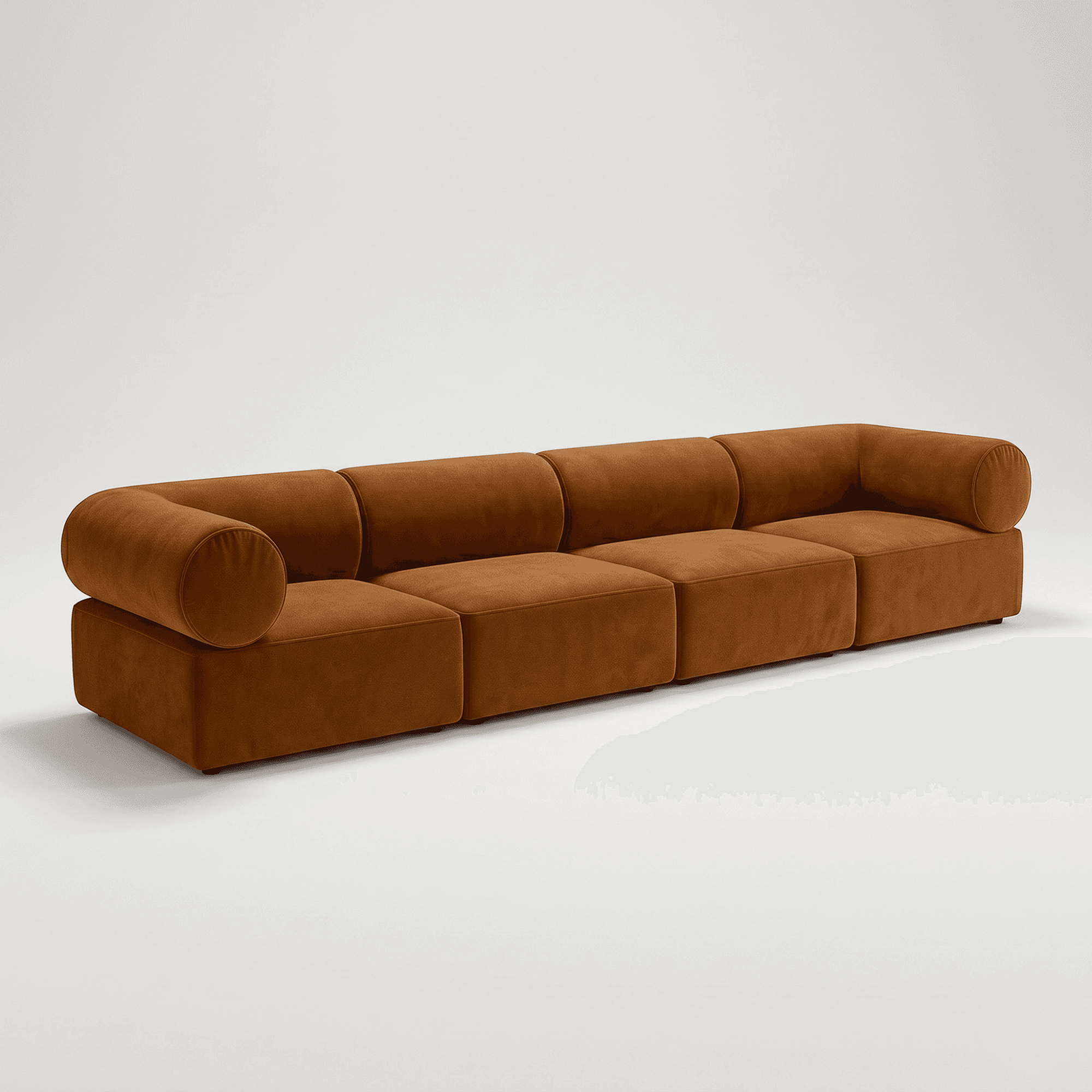 Seek & Ramble Sofa Masso 4-Seat Sofa — Velvet Amber