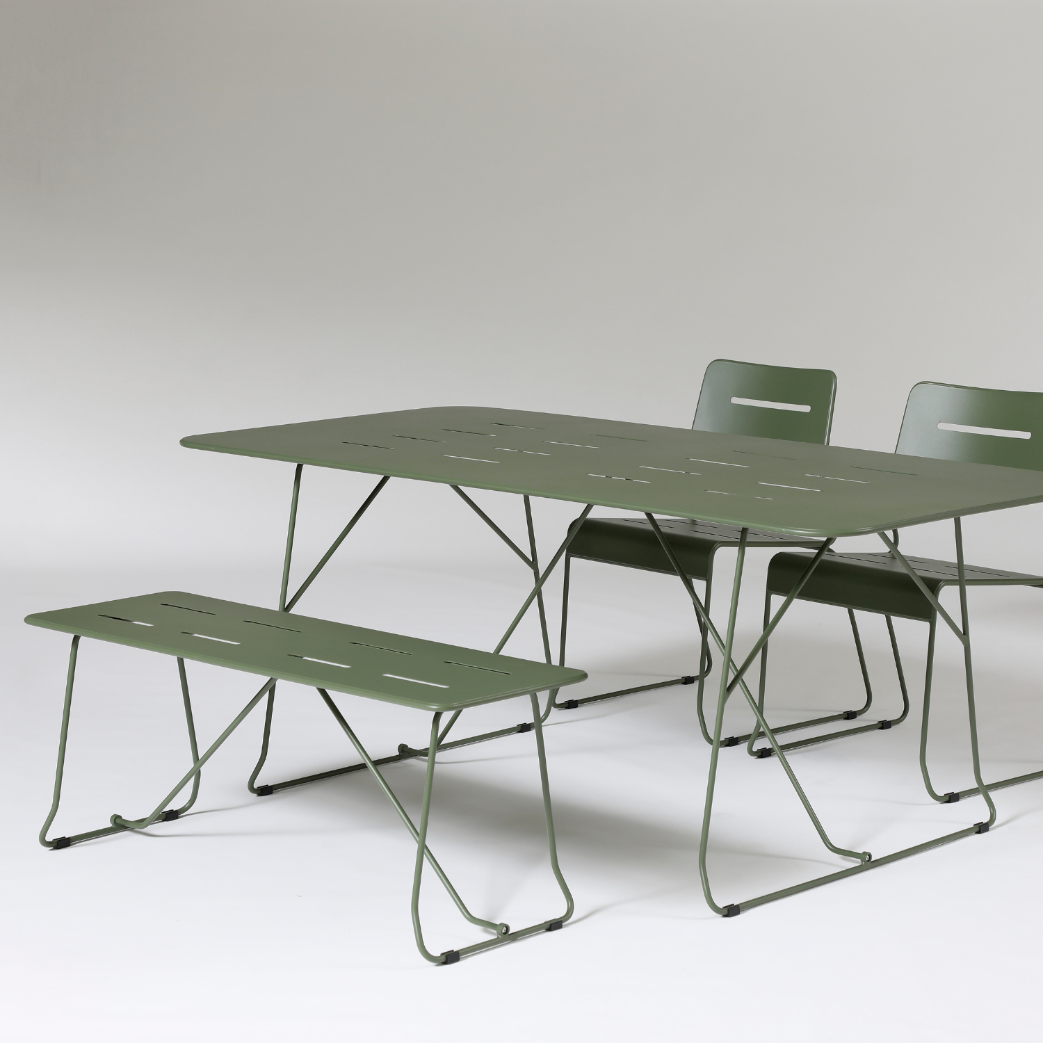 Parco Outdoor 4 Pce Dining Set Olive