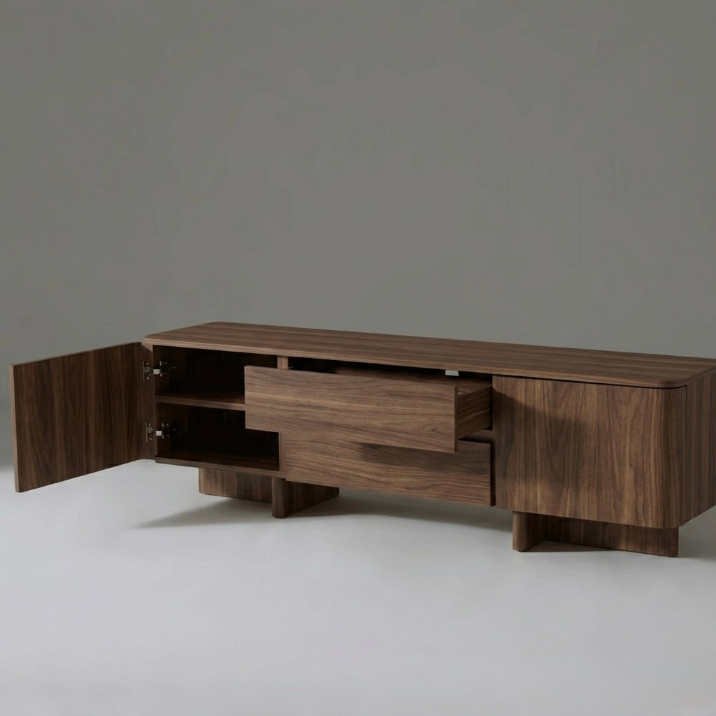 Seek & Ramble Cabinets Kiama 1.8m 2 Door Entertainment Lowline Walnut