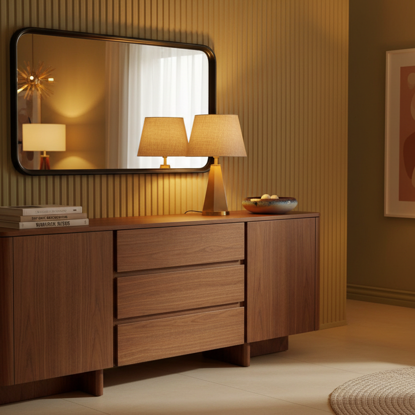 Seek & Ramble Cabinets Kiama 1.8m 2 Door 3 Drawer Buffet Walnut