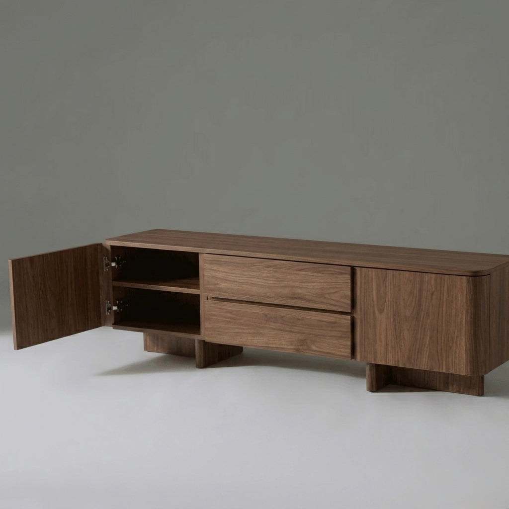 Seek & Ramble Cabinets Kiama 1.8m 2 Door Entertainment Lowline Walnut
