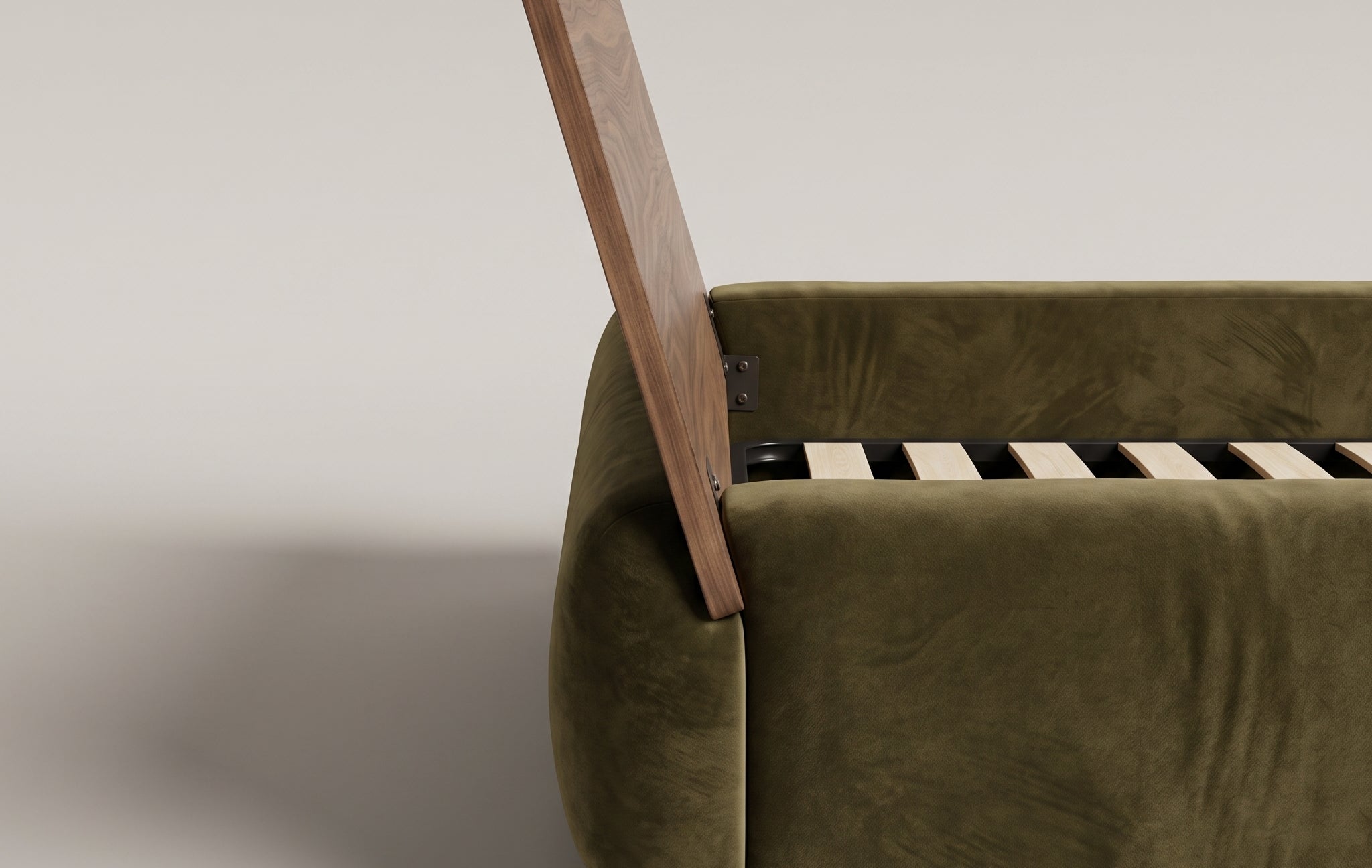 Seek & Ramble Beds Frankie Queen Size Bed - Walnut & Moss