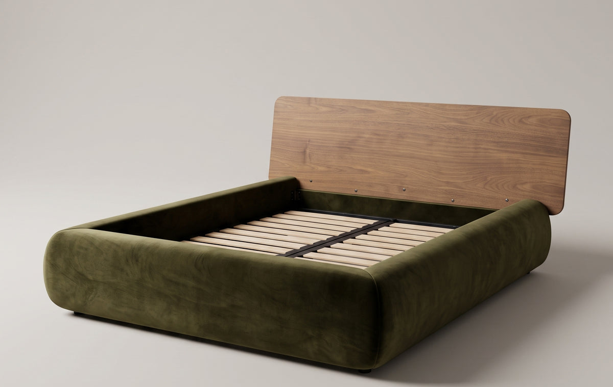 Seek & Ramble Beds Frankie Queen Size Bed - Walnut & Moss
