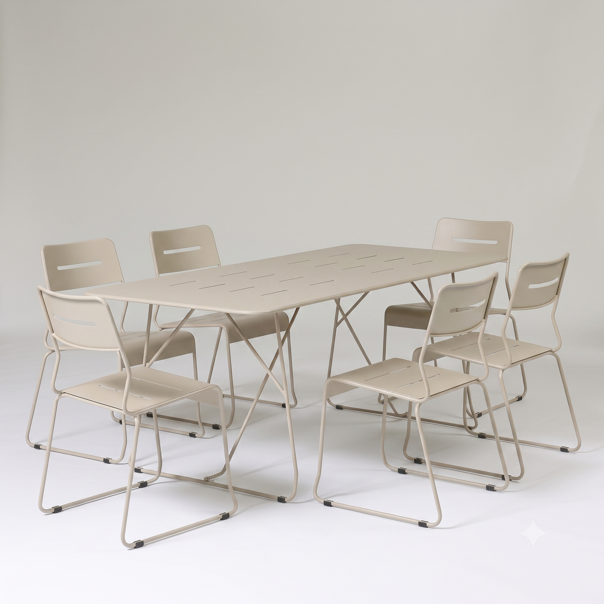 Seek & Ramble Armchair Parco Outdoor 7Pce Dining Table Set Sand