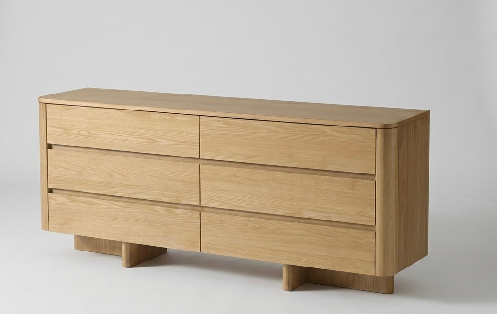 Seek & Ramble Kiama 6 Drawer Dresser Natural Ash