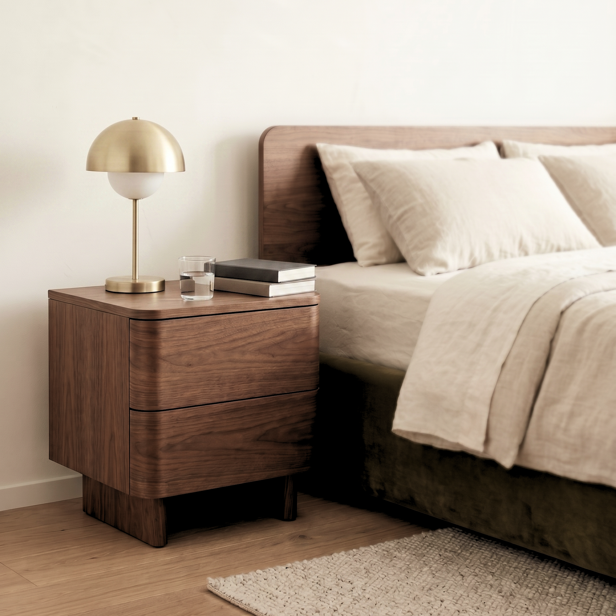 Seek & Ramble Bedsides Kiama 2 Drawer Bedside Walnut
