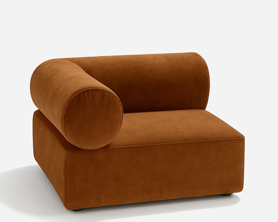 Masso 3-seat modular sectional with left-arm chaise—durable linen upholstery, clean lines, reconfigurable modules for small-to-large Australian spaces; contemporary lounge setup