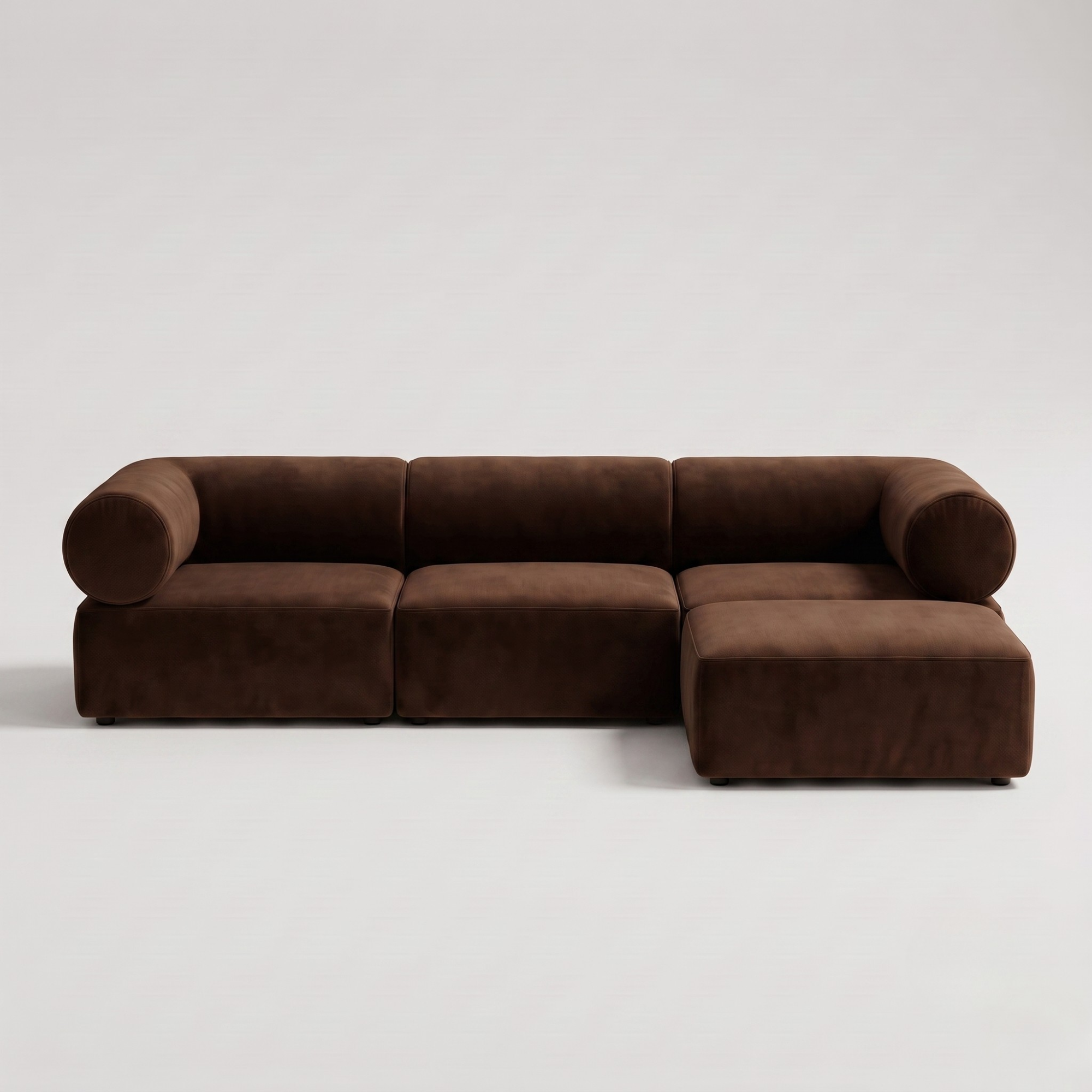Seek & Ramble Sofa Masso Chaise Sofa — Velvet Chocolate