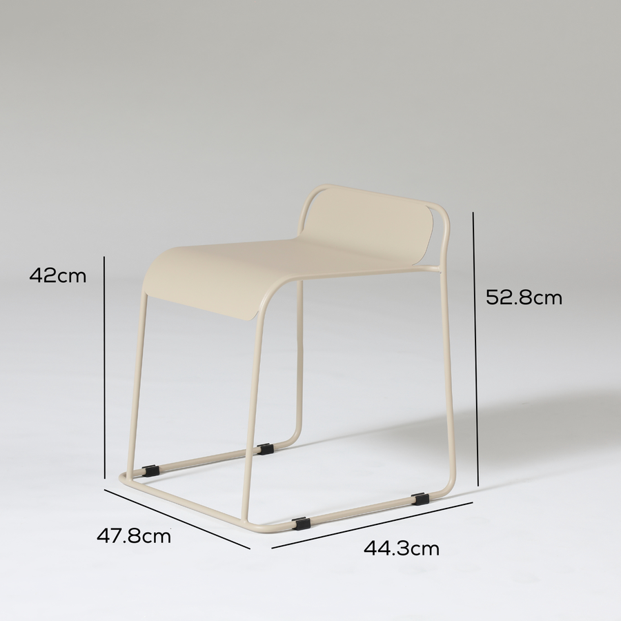 Parco Outdoor Stool Sand Set of 2 measurements