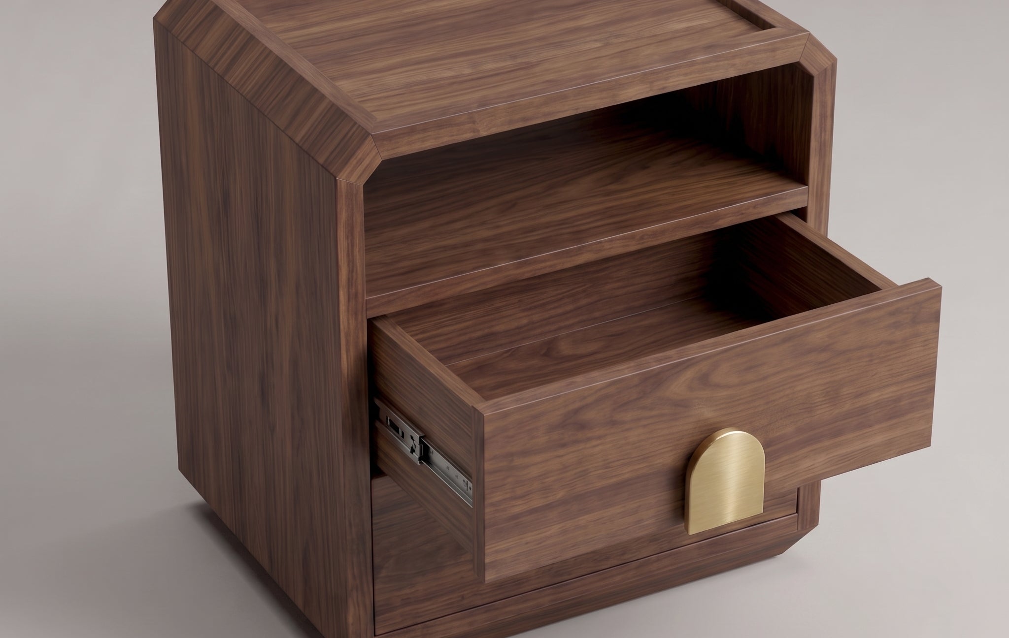 Seek & Ramble Bedsides Wickham 2 Drawer Bedside Walnut
