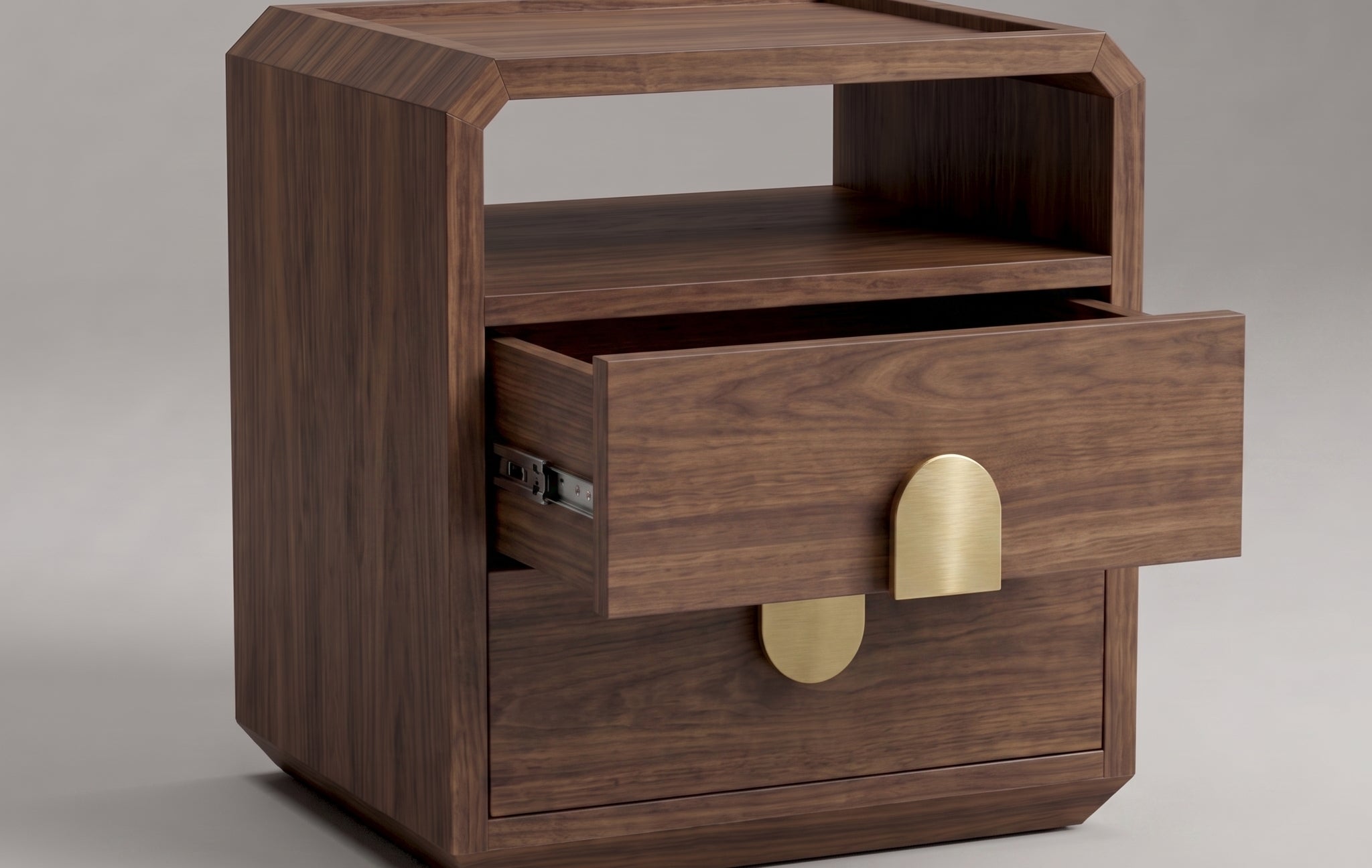 Seek & Ramble Bedsides Wickham 2 Drawer Bedside Walnut
