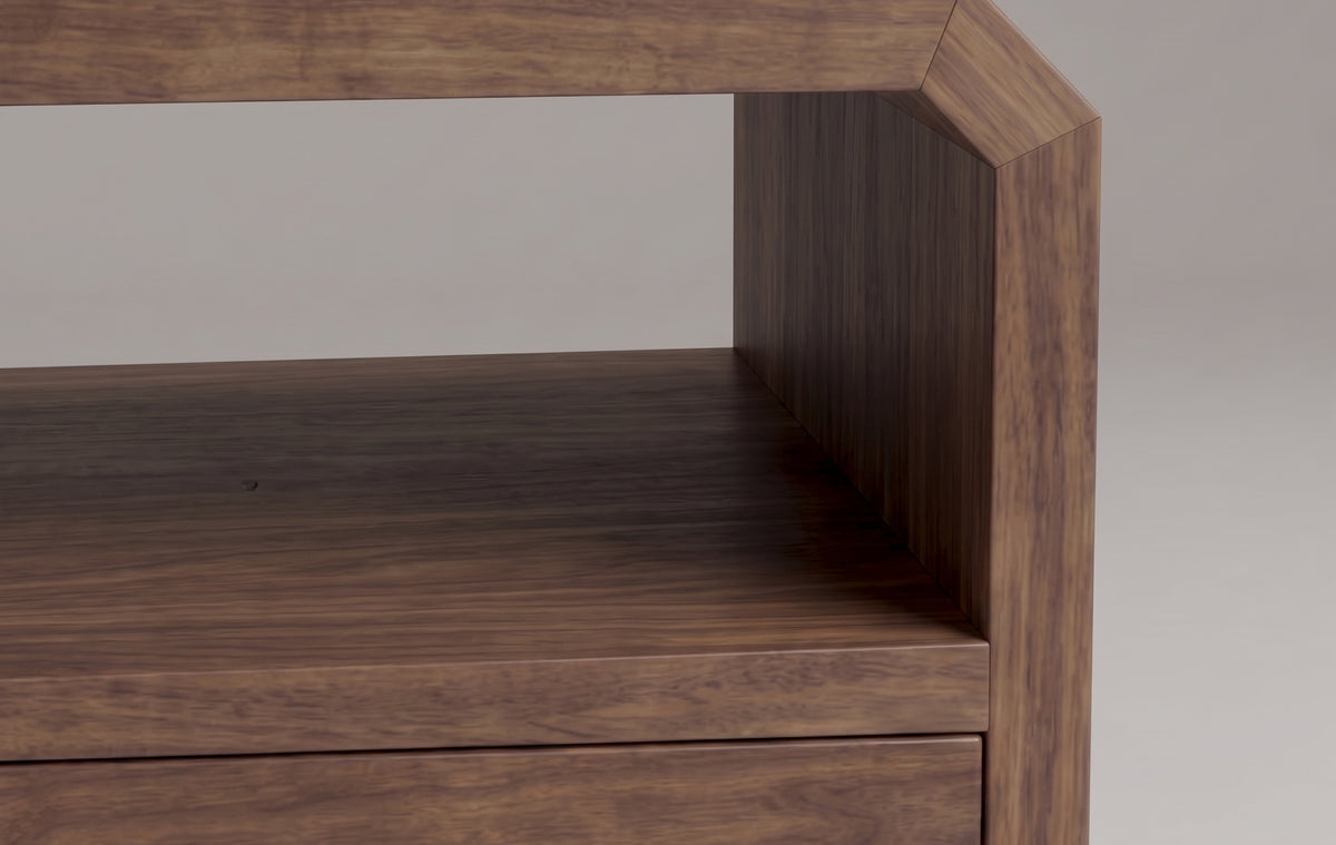 Seek & Ramble Bedsides Wickham 2 Drawer Bedside Walnut