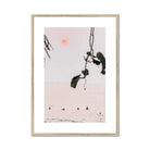 Seek & Ramble Framed A4 Portrait / Natural Frame Bali Surfers Canggu Sunset Framed Print