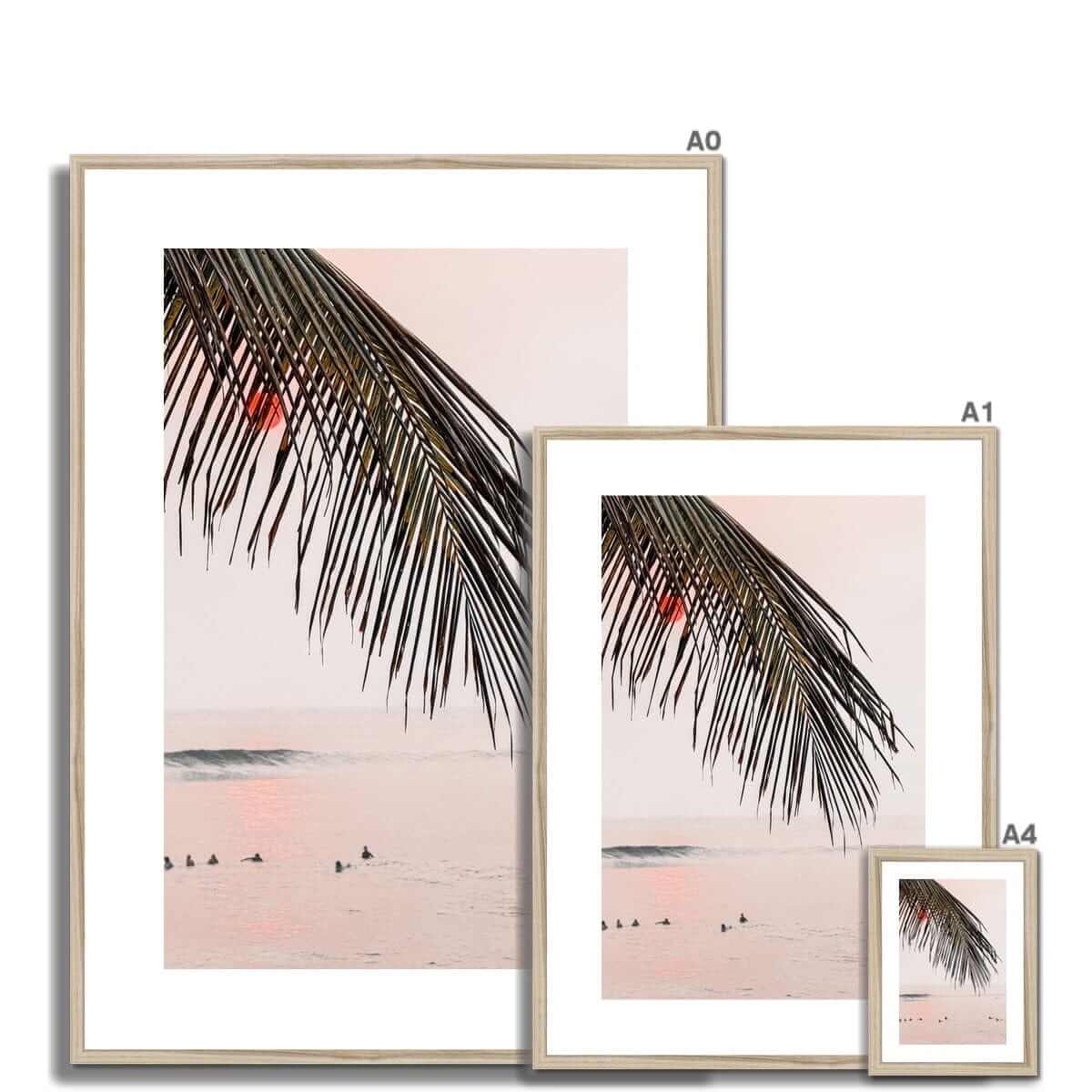Seek & Ramble Framed Bali Surfers Sunset Framed Print