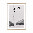 Seek & Ramble Framed A4 Portrait / Natural Frame Black and White Bali Coast  Framed Print
