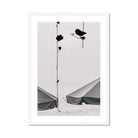 Seek & Ramble Framed A4 Portrait / White Frame Black and White Bali Coast  Framed Print