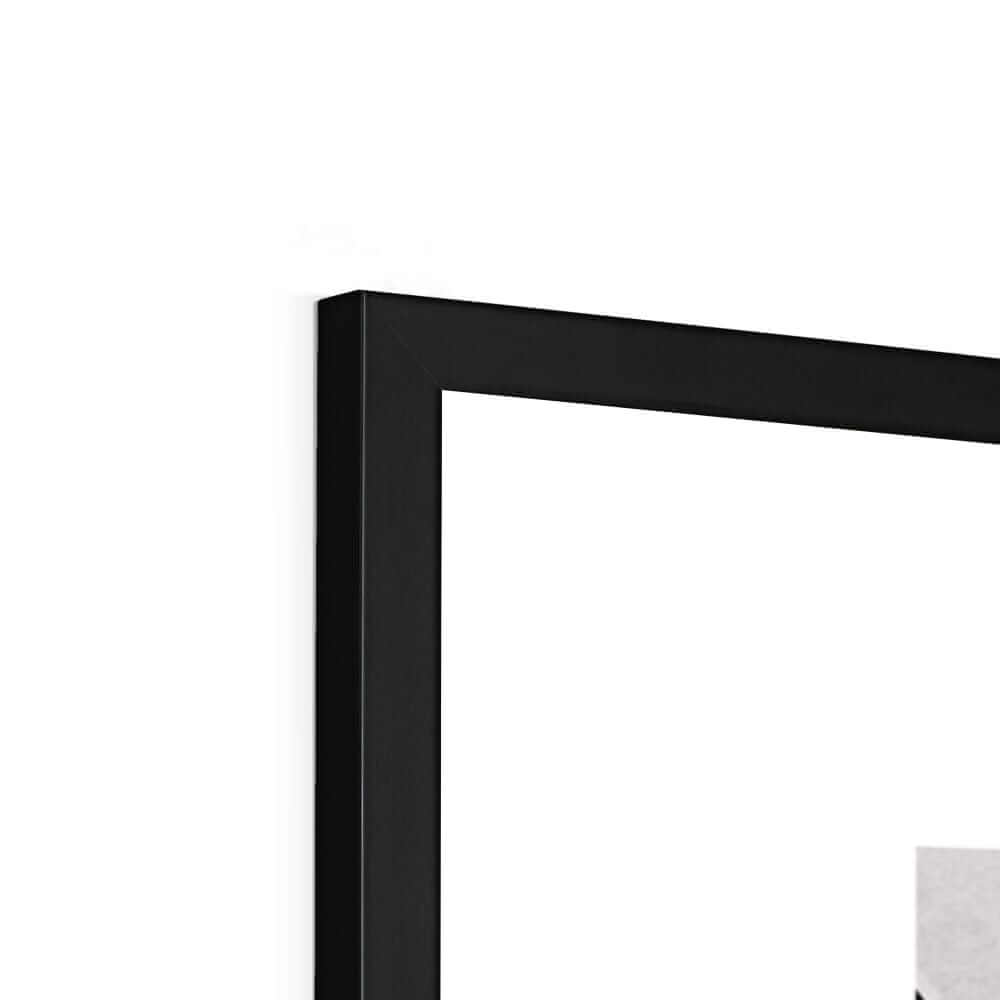 Seek & Ramble Framed Black and White Bali Coastal Tranquility Framed Print