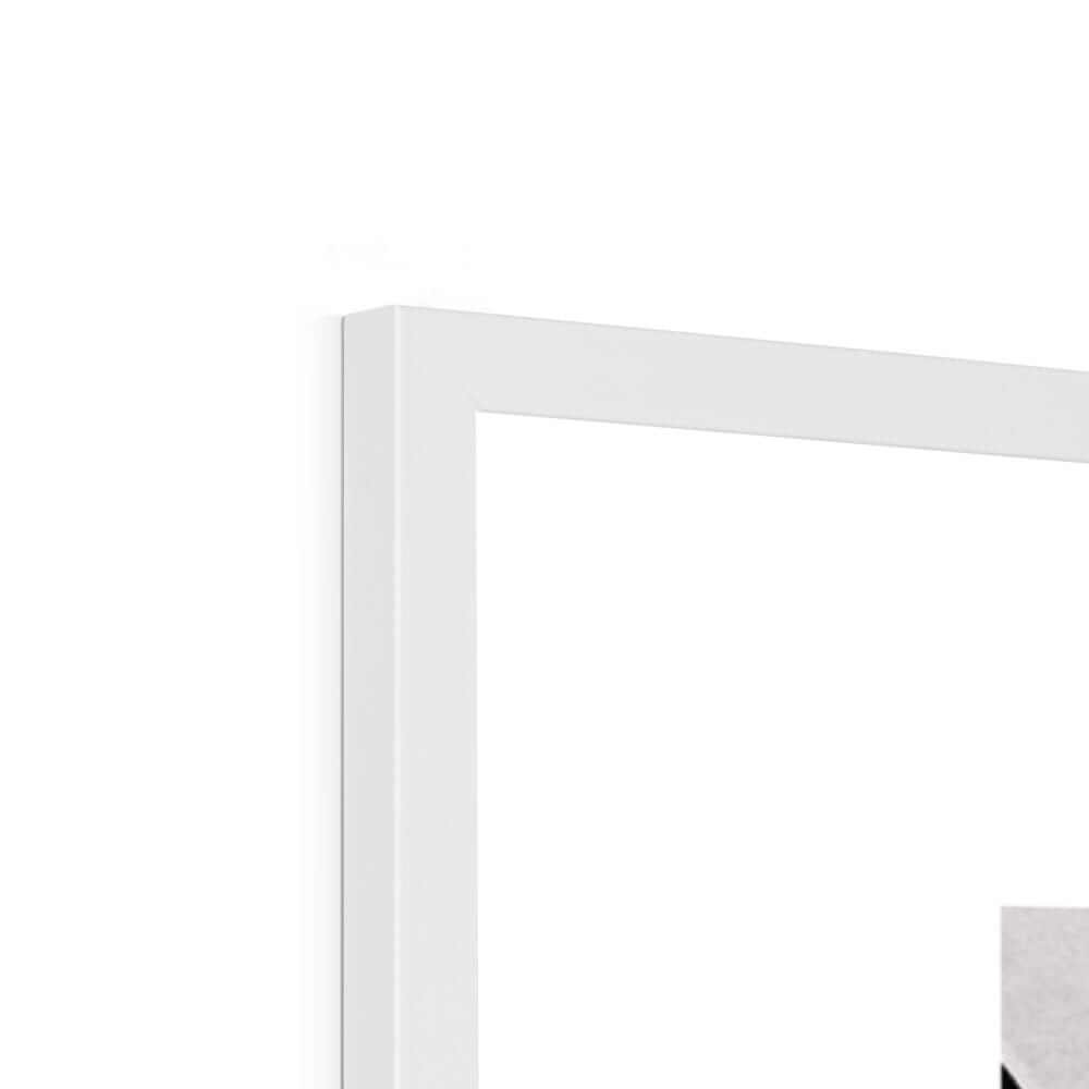 Seek & Ramble Framed Black and White Bali Coastal Tranquility Framed Print