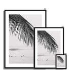 Seek & Ramble Framed Black and White Bali Surfers Framed Print