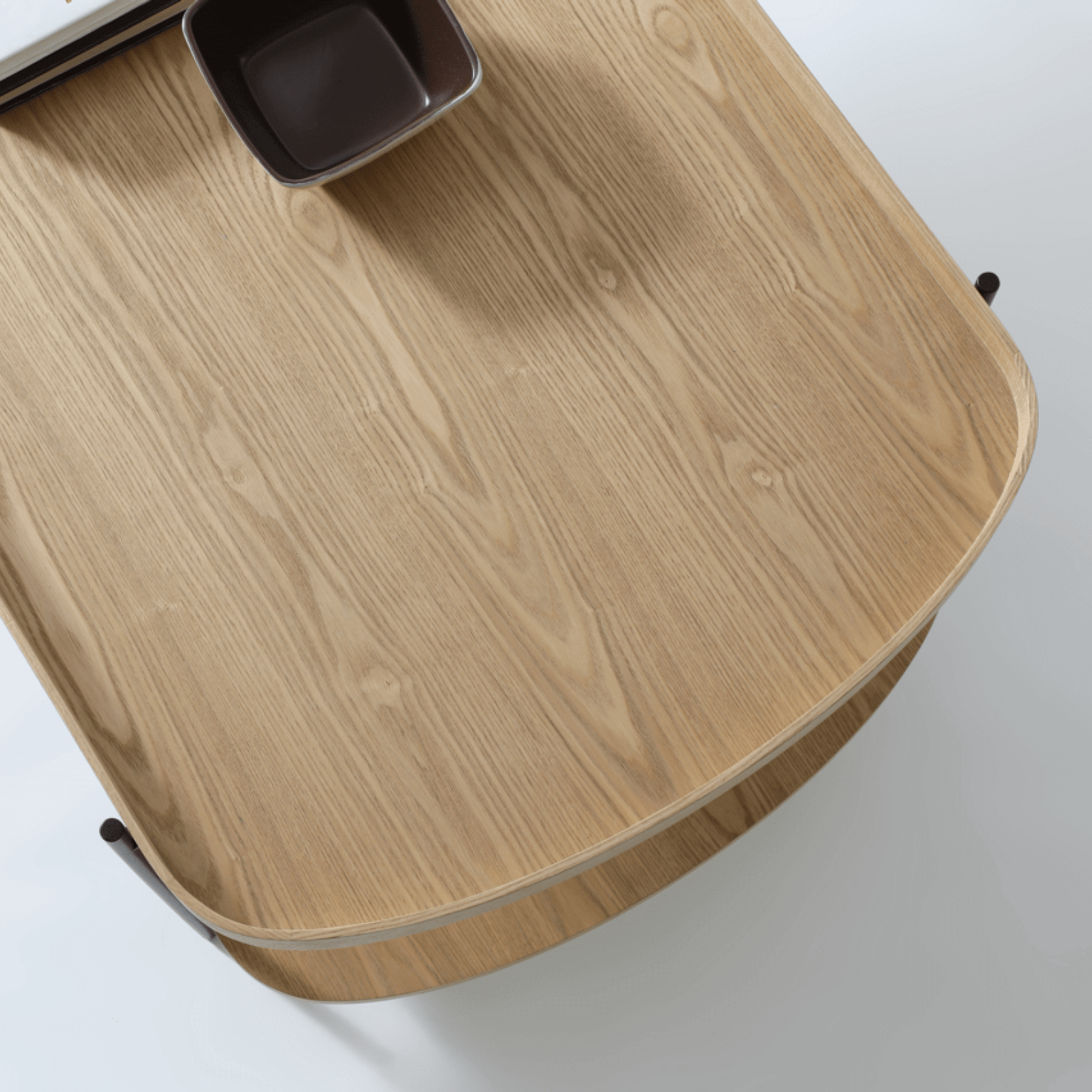 Seek & Ramble Coffee Tables Cleo 120cm Rectangle Coffee Table Natural Ash With Storage Shelf