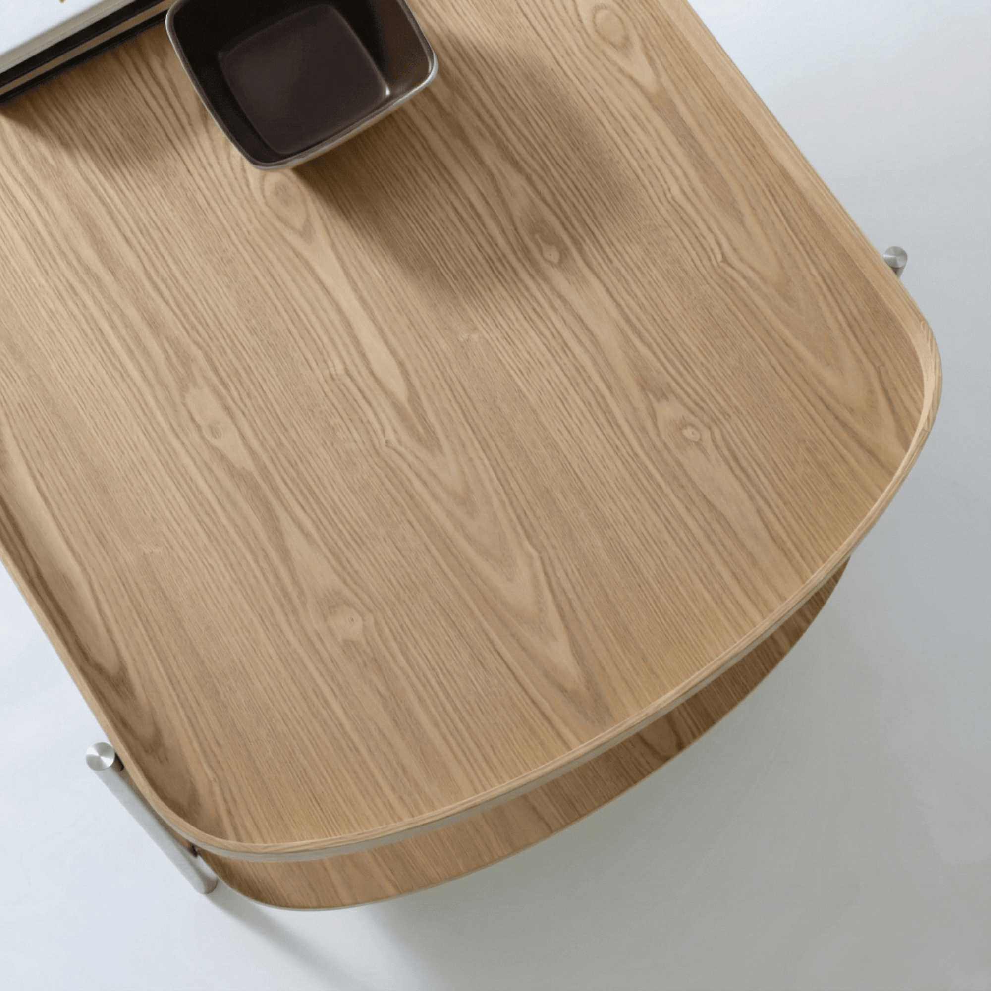 Seek & Ramble Coffee Tables Cleo 120cm Rectangle Coffee Table Natural Ash With Storage Shelf