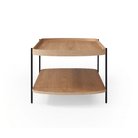 Seek & Ramble Coffee Tables Cleo 120cm Rectangle Coffee Table Natural Ash With Storage Shelf