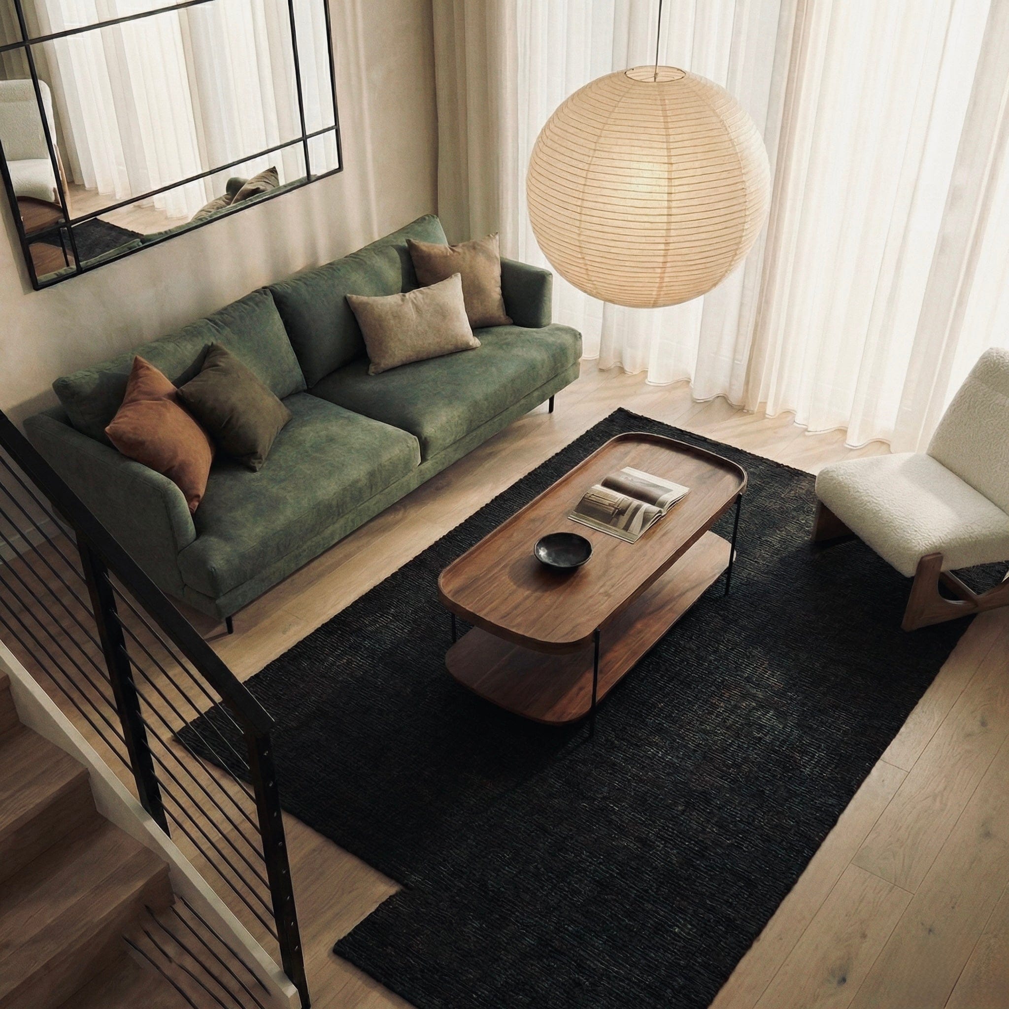 Seek & Ramble Coffee Tables Cleo 120cm Rectangle Coffee Table Walnut With Storage Shelf