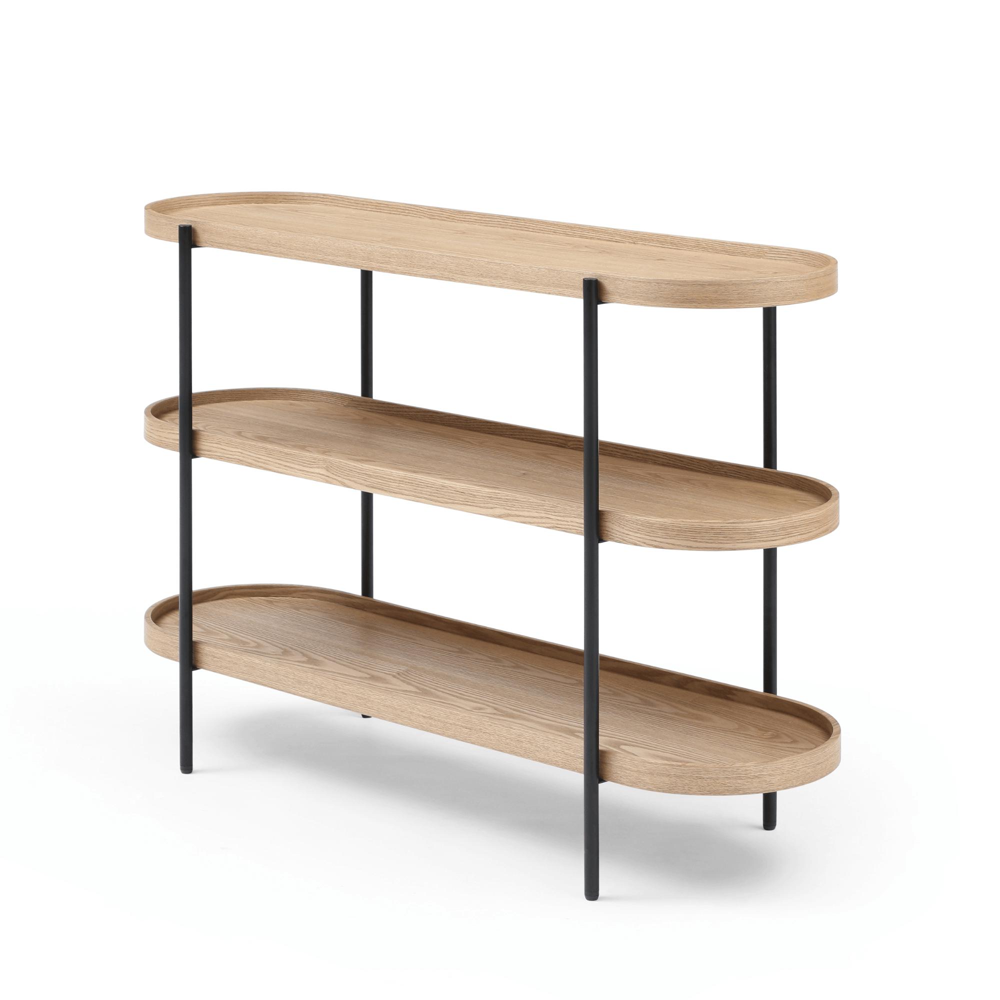Seek & Ramble Shelving Cleo 3 Tier Shelf Bookcase/Console Ash