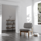 Seek & Ramble Shelving Cleo 3 Tier Shelf 90cm x 80cm Bookcase/Console Walnut Gold or Black Frame