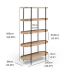 Seek & Ramble Shelving Cleo 5 Tier Shelf Bookcase Ash
