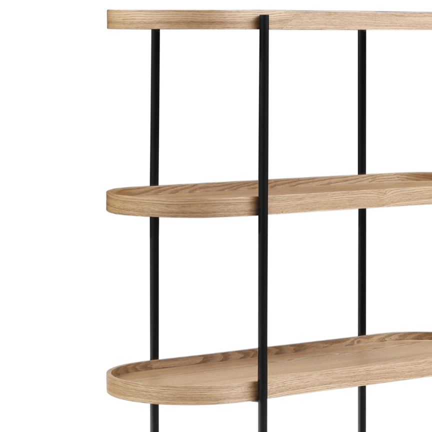 Seek & Ramble Shelving Cleo 5 Tier Shelf Bookcase Ash