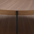 Seek & Ramble Bundles Cleo Set of 2 40cm Round Side Table With Storage Shelf Walnut Bundle