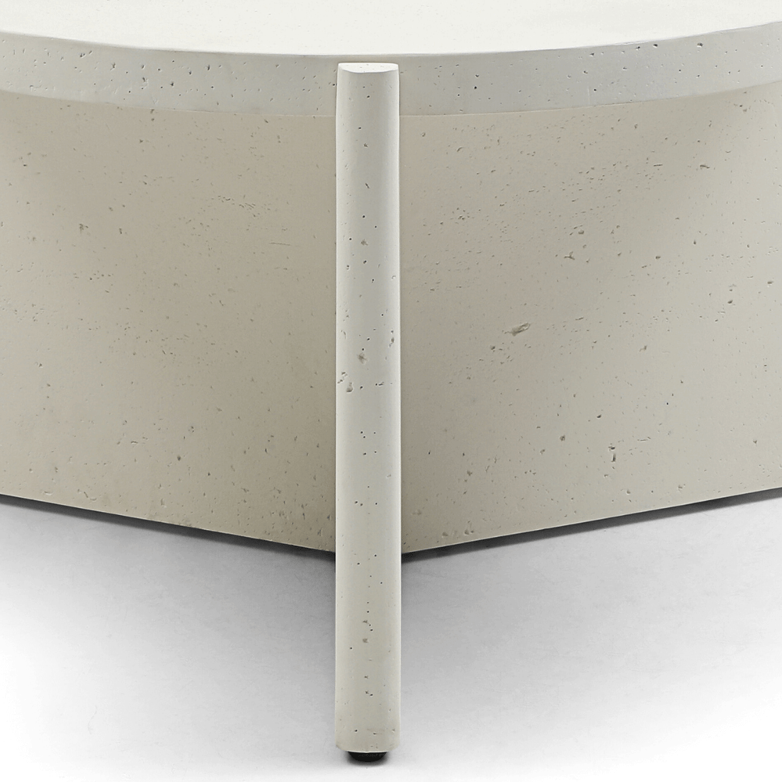 Seek & Ramble Coffee Tables Delos Round 80cm Coffee Table Faux Stone White
