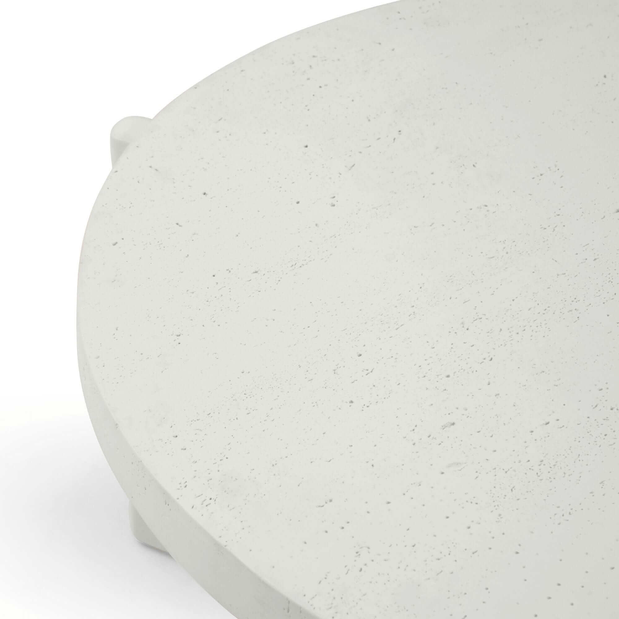 Delos Set 2 Round Coffee & Side Table Stone Look White BundleCoffee TablesSeek & Ramble