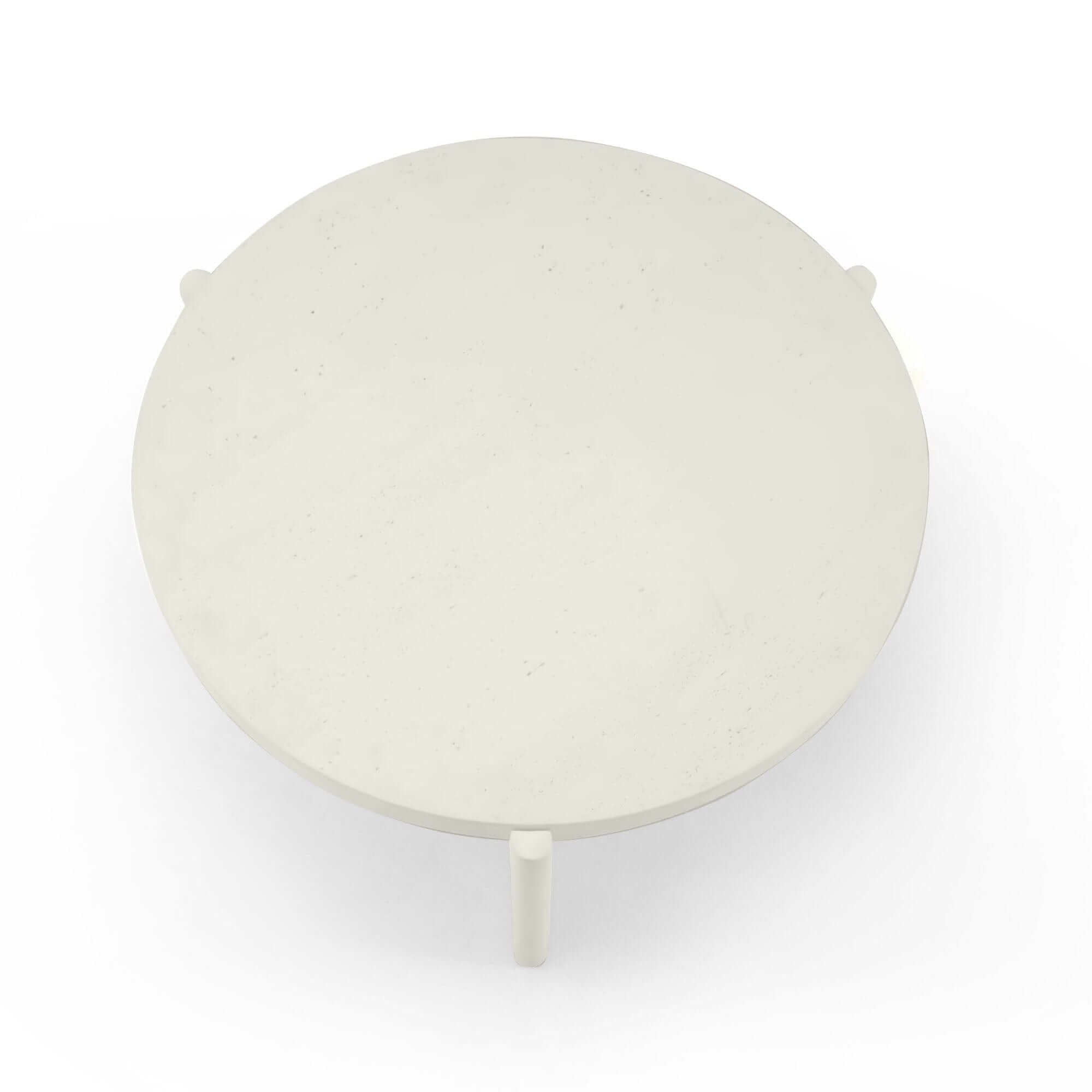 Delos Set 2 Round Coffee & Side Table Stone Look White BundleCoffee TablesSeek & Ramble