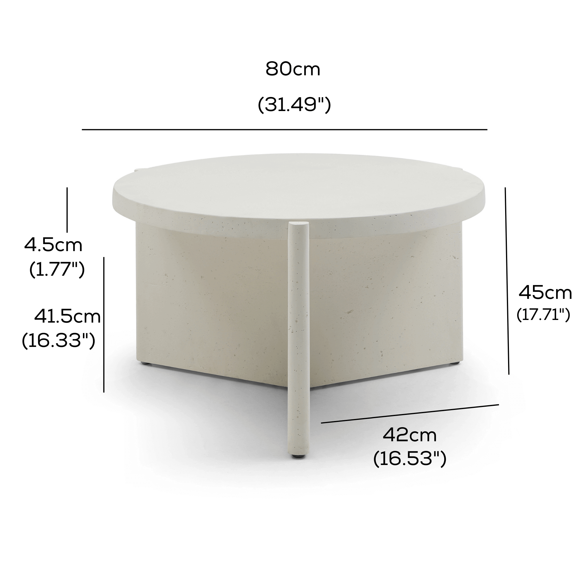 Delos Set 2 Round Coffee & Side Table Stone Look White BundleCoffee TablesSeek & Ramble