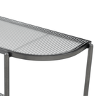 Seek & Ramble Hall Table Gatsby Console Hall Table Fluted Glass Brushed Gunmetal Grey