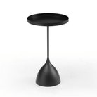 Seek & Ramble Bundles Harrison Set of 2 Round 40cm Side Table Black Metal Tray Top & Pedestal Base Bundle