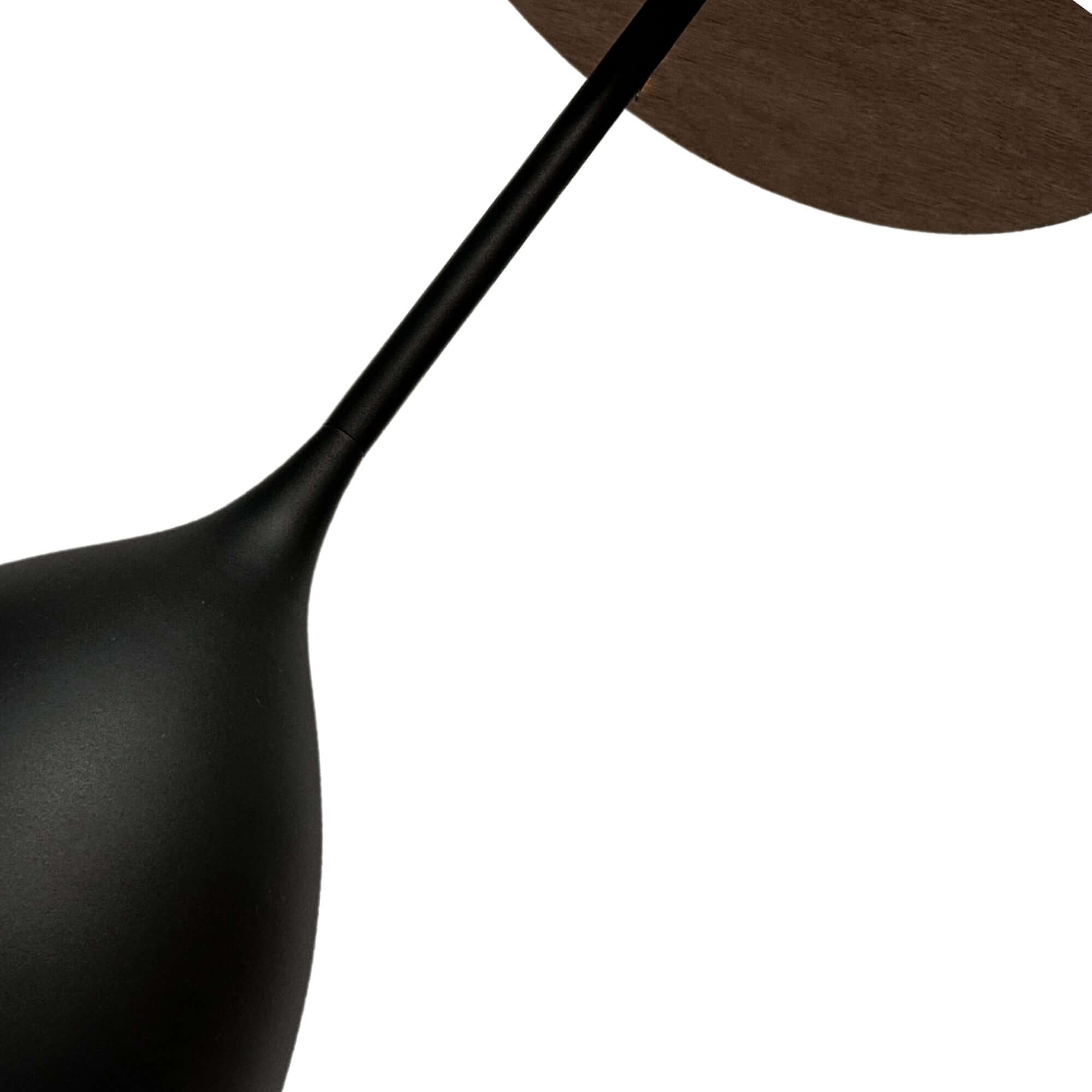 Harrison Set of 2 Round 40cm Side Table Walnut Tray Top & Metal Pedestal Black Base BundleBundlesSeek & Ramble