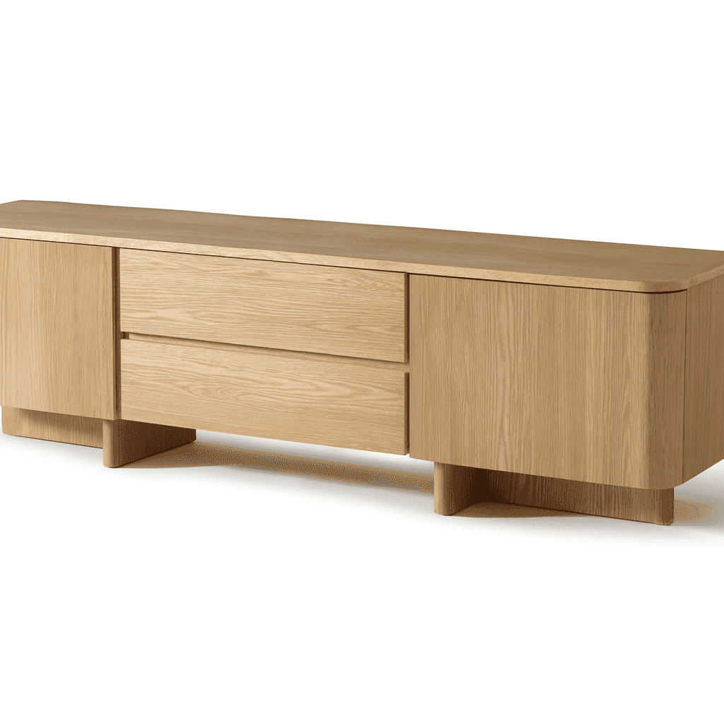 Seek & Ramble Cabinets Kiama 1.8m 2 Door Entertainment Lowline Natural Ash